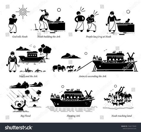 Noah Ark Christian Bible Story Illustration Stock Illustration ...