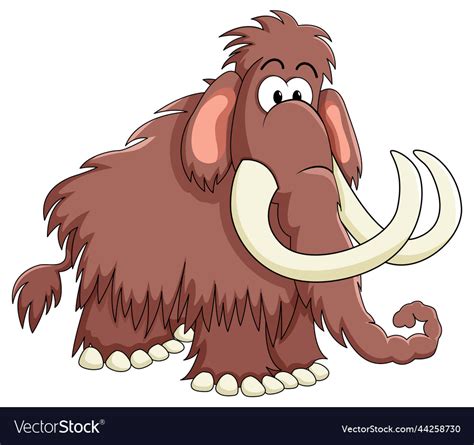 Mammoth cartoon character isolated Royalty Free Vector Image