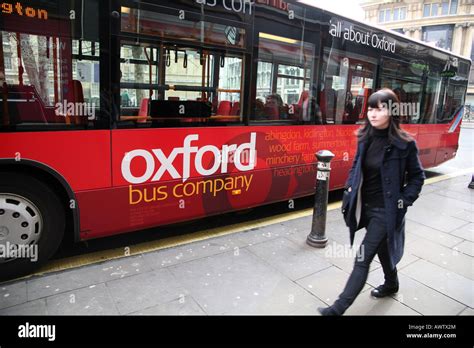 Bus in Oxford city centre Stock Photo - Alamy