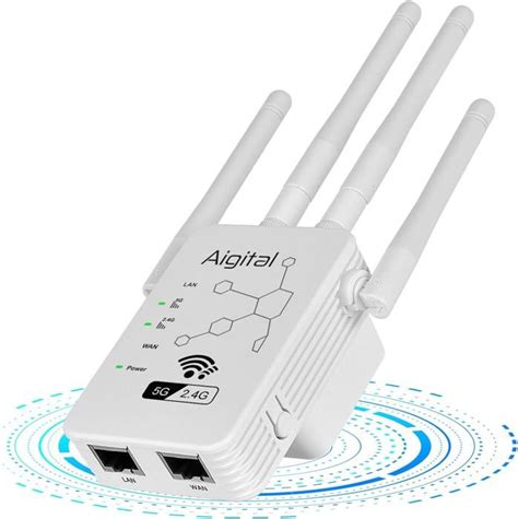 Répéteur WiFi Puissant AC 1200Mbps Amplificateur de Signal Double