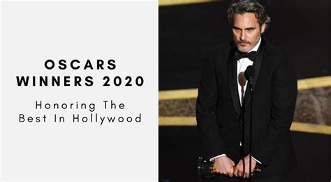 Oscars Winners 2020: Honoring The Best In Hollywood