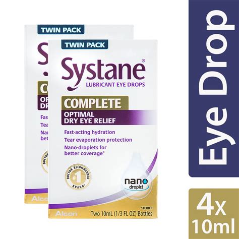 Systane Complete Twin Pack Lubricant Eye Drops For Dry Eye Symptom