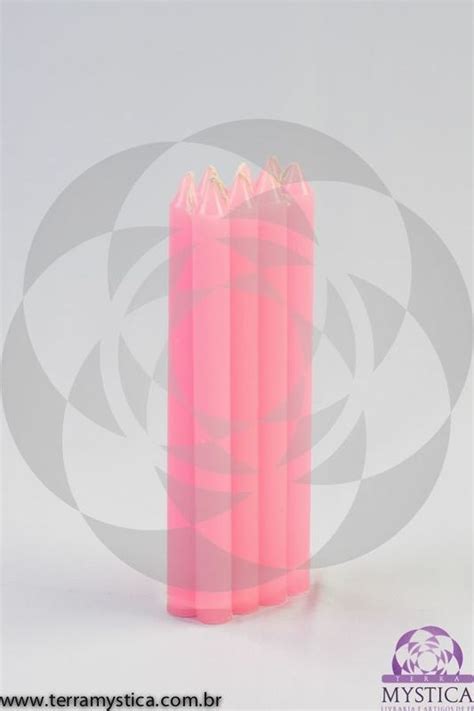 Vela Palito Rosa Velas Loja Umbanda Ead