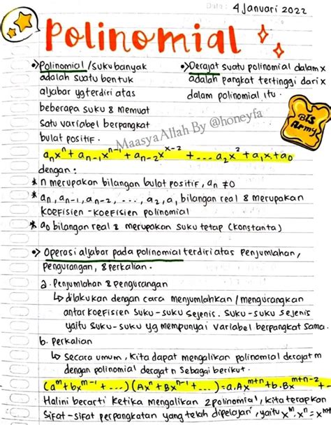 Hi Hi Ada Catatan Nih Soal Suku Banyak Polinomial Di Clearnote