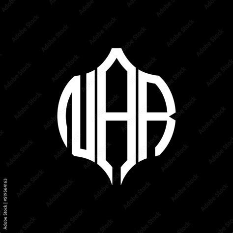 nar letter logo nar  black background vector image nar monogram
