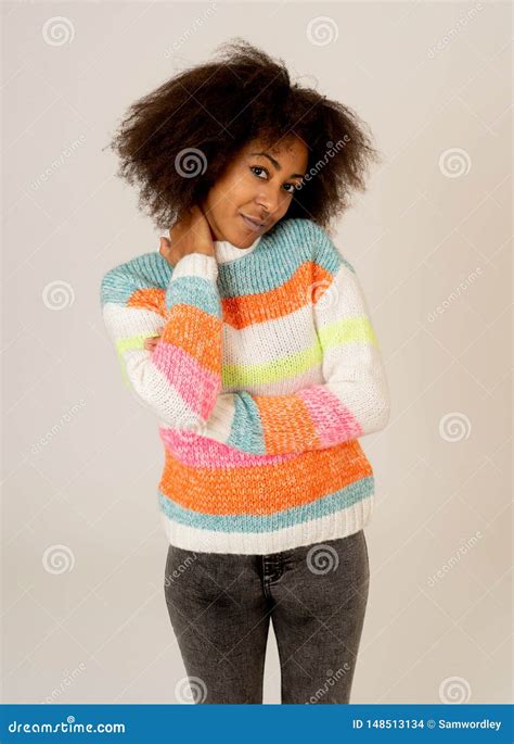 Happy Portrait Of Cheerful Beautiful Comic African American Woman