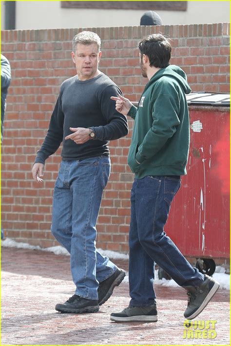 Matt Damon Casey Affleck Get To Work Filming The Instigators In