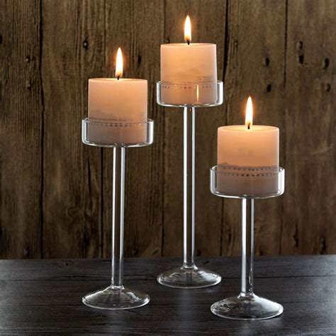 Tall Glass Pillar Candle Holders Atelier Yuwa Ciao Jp