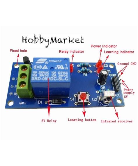 Modul Un Releu 5V Cu Senzor Infrarosu Hobbymarket Ro