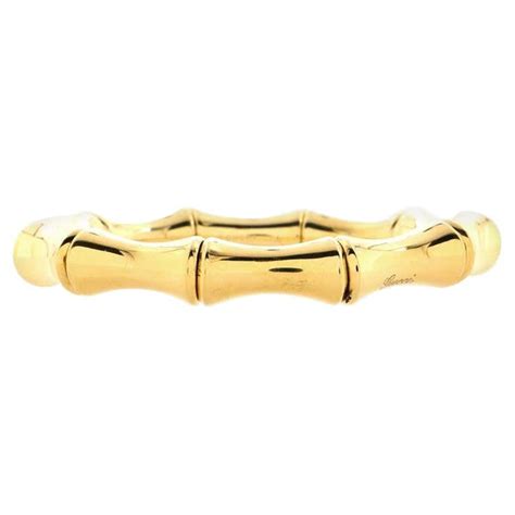 Gucci Gold Bamboo Charm Bracelet At 1stdibs