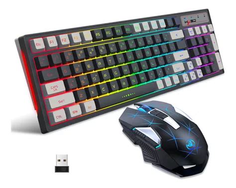 Conjunto De Roupas De Teclado E Mouse Hxsj Rgb Gaming Wirele Frete grátis