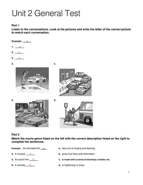 Tn2 U2 Assessment Tham Thảo Unit 2 General Test Part 1 Listen To