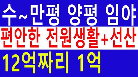 12억 양평 임야 1억 수~만평 편안한 자연인 전원생활하다가 나중에 선산용 가능 땅과함께새희망을경매임야공매임야6차산업