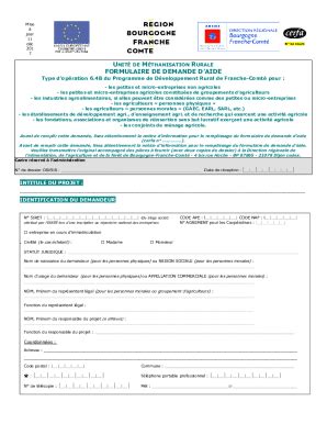 Remplissable En Ligne Unit De Mthanisation Rurale Formulaire De Demande