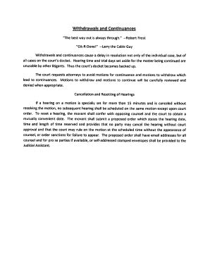 Fillable Online Circuit Withdrawals And Continuances Circuit Fax