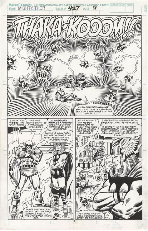 THOR 427 PAGE 9 HALF SPLASH RON FRENZ AND JOE SINNOTT COMIC ART SALE