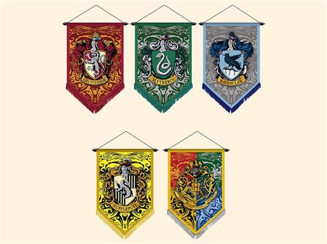 Harry Potter Flags Around Gryffindor Flags and Slytherin - Etsy