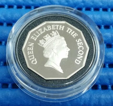 Belize Queen Elizabeth Ii One Dollar Sterling Silver Piedfort