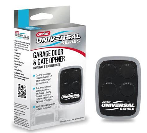 Genie Universal 4 Button Garage Door Opener Remote Universal Replacement For Nearly All Garage