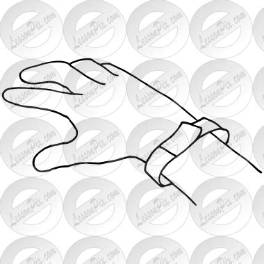 Wrist Band Outline for Classroom / Therapy Use - Great Wrist Band Clipart