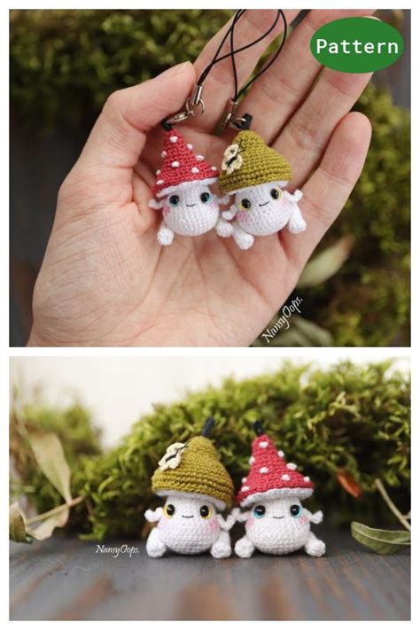 Toadstool Mushroom Crochet Patterns Free Paid Crochet Keychain