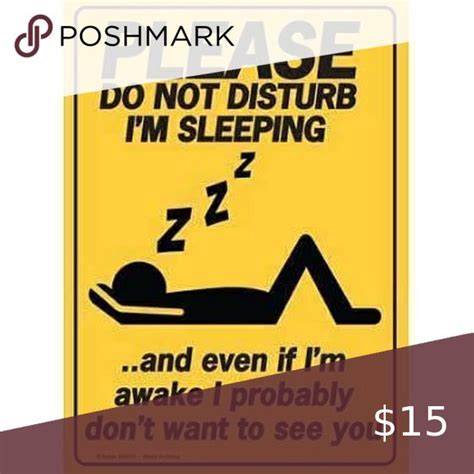 Tin Sign Decoration Sign Please Do Not Disturb Im Sleeping For Home 12