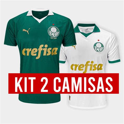 Kit Camisa Do Palmeiras 2024 2025 Verde Branca 2 Camisas