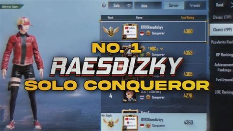 Raesdizky Solo Conqueror Leaderboard History Preview Youtube