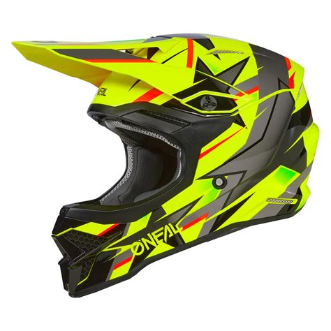 O Neal MX Helmet 3SRS Ride V 23 Neon Yellow Black Maciag Offroad