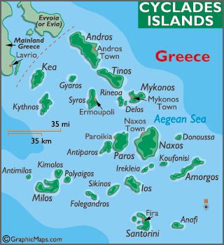 Cyclades Greece Map | Zip Code Map