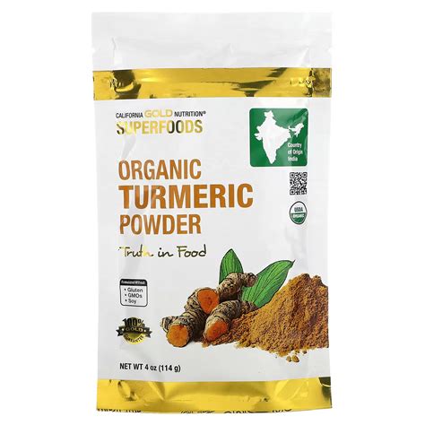 California Gold Nutrition Superfoods Organic Turmeric Powder 4 Oz 114 G Best Deals And