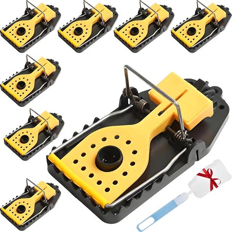 Mouse Traps 8 Pack Heavy Duty Reusable Snap Traps That Kill Instantly Highly Sensitive Quick