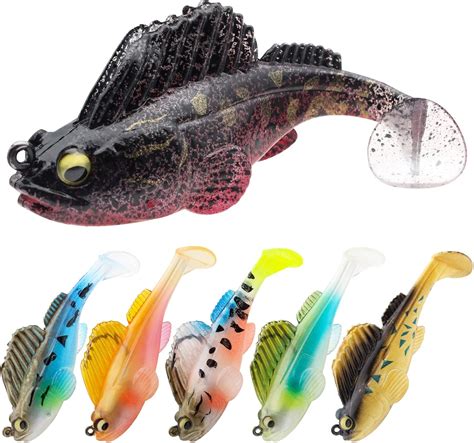 Amazon Phuayok Pre Rigged Jig Head Fishing Lures Soft Swimbaits