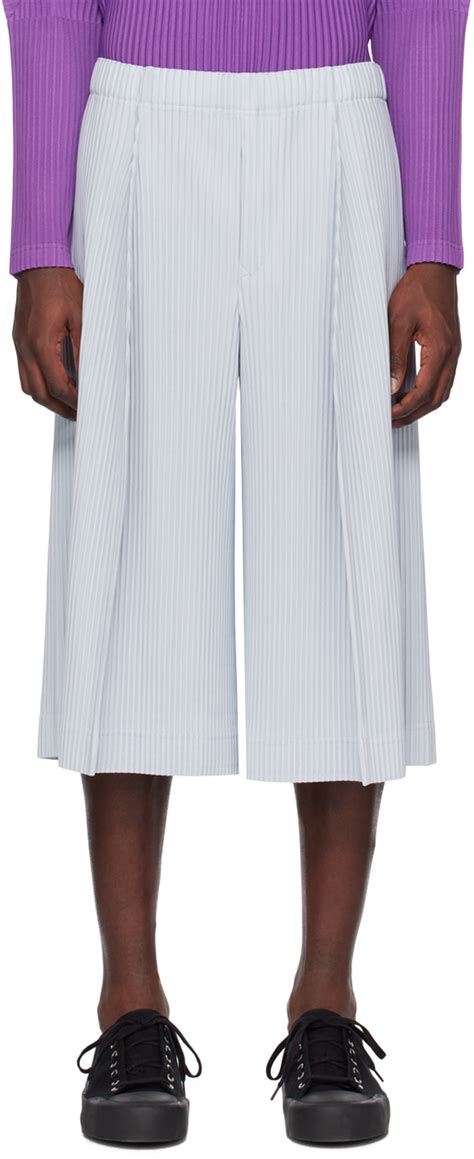 Homme Pliss Issey Miyake Gray Vase Shorts Ssense