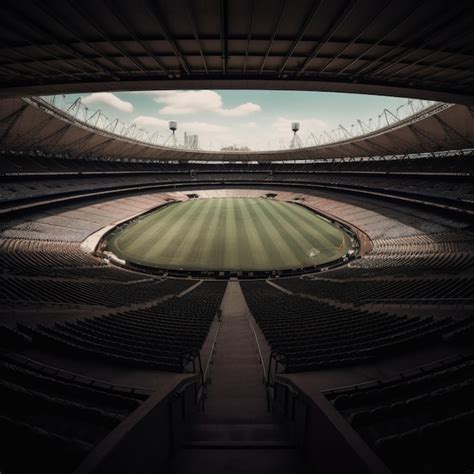 Premium AI Image | Cricket stadium beautiful background