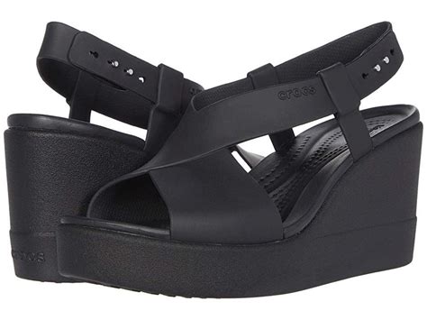 Crocs brooklyn high wedge + FREE SHIPPING | Black wedge shoes, Womens ...