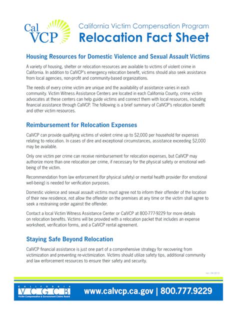 Fillable Online Relocation Fact Sheet Fax Email Print Pdffiller