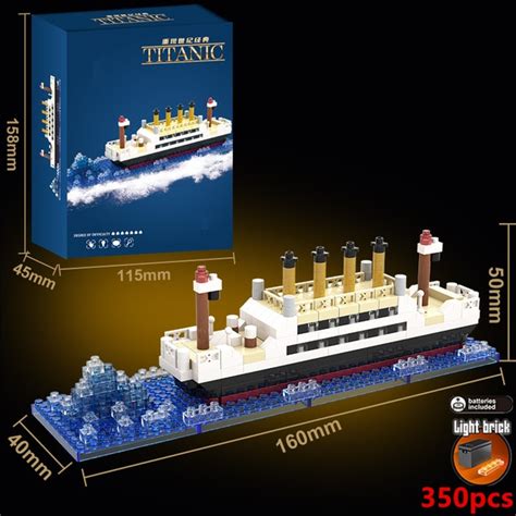 Titanic Creative Luxury Iceberg Cruise Ship Boat Wreck Set City Diy