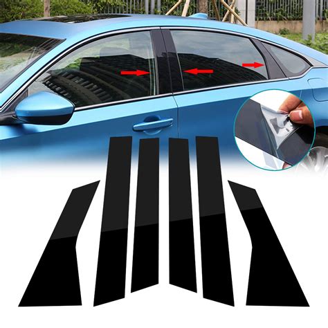 Buy Xotic Tech 6X Piano Black Exterior Side Door Window Pillar Posts