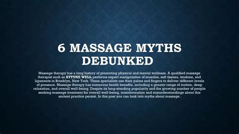 Ppt 6 Massage Myths Debunked Powerpoint Presentation Free Download