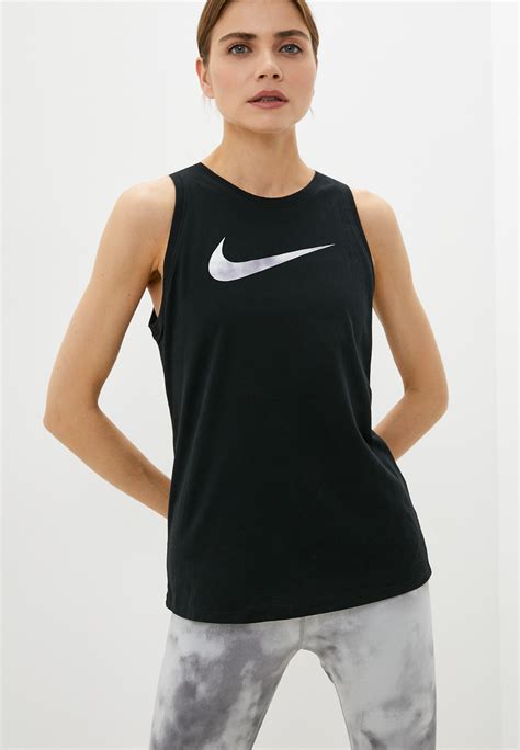 Майка спортивная Nike W NK DRY TANK ICON CLASH цвет черный