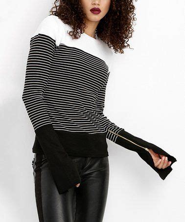 Another Great Find On Zulily Black White Stripe Contrast Long