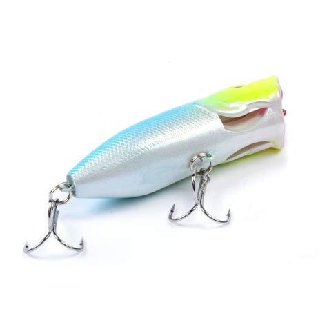 Hercules Popper Fishing Lure 3d Eyes Wobbler Artificial Hard Bait 6pcs