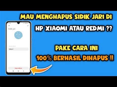 Cara Menghapus Sidik Jari Di Hp Redmi Cara Hapus Sidik Jari Hp Xiaomi