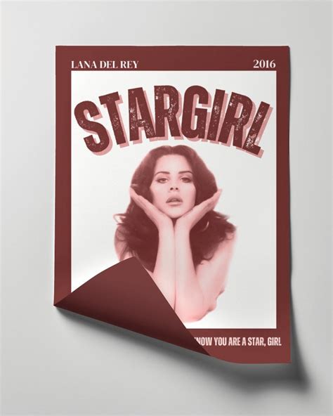 Lana Del Rey Stargirl Poster Digital Print Lana Del Rey Wall Art Retro Prints Vintage Wall