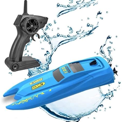 Qaqqvq Rc Boat Bateau Télécommandé Pour Piscines Et Lacs Jouets Pour