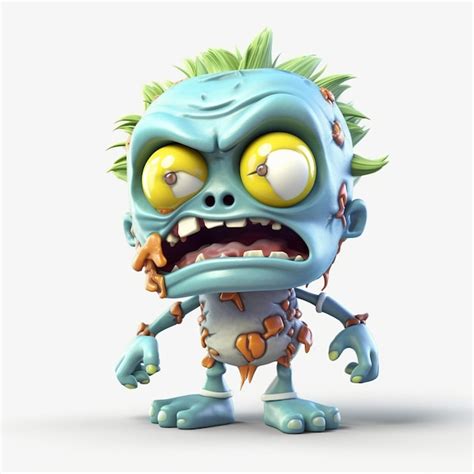 Premium Ai Image Cute Zombies Cartoon D Characters