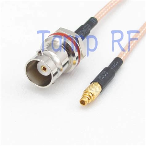 In Mmcx Male To Mini Bnc Female Nut Bulkhead Rf Adapter Connector Cm