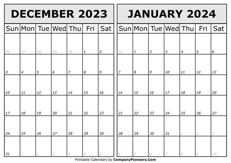 December January Calendar With Holidays December January