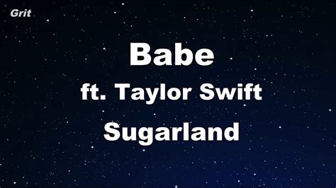 Babe Ft Taylor Swift Sugarland Karaoke 【no Guide Melody